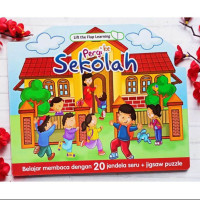 Image of Pergi ke Sekolah : Belajar Membaca dengan 20 Jendela Seru + Jigsaw Puzzle